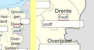Foutmeldingen in smal en breed venster.