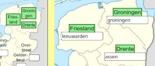 Goedmeldingen in smal en breed venster.