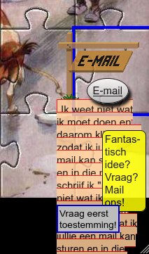 Tekst is verkeerd omlijnd en verdwijnt gedeeltelijk.
