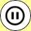 Afbeelding 171: knop voor pauzeren: 2 verticale lijntjes in cirkel