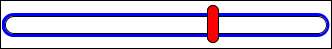 Afbeelding 157: sleepbalk met focus: blauwe rand en rode knop