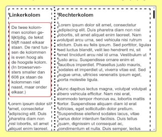 Omtrek van sections en divs zichtbaar gemaakt.