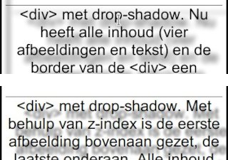 Het verschil tussen drop-shadow en text-shadow bij tekst