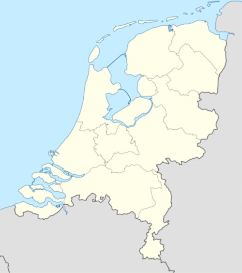 Kaart van Nederland met provinciegrenzen.